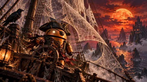DroidPirate Web Sails — Orange Web