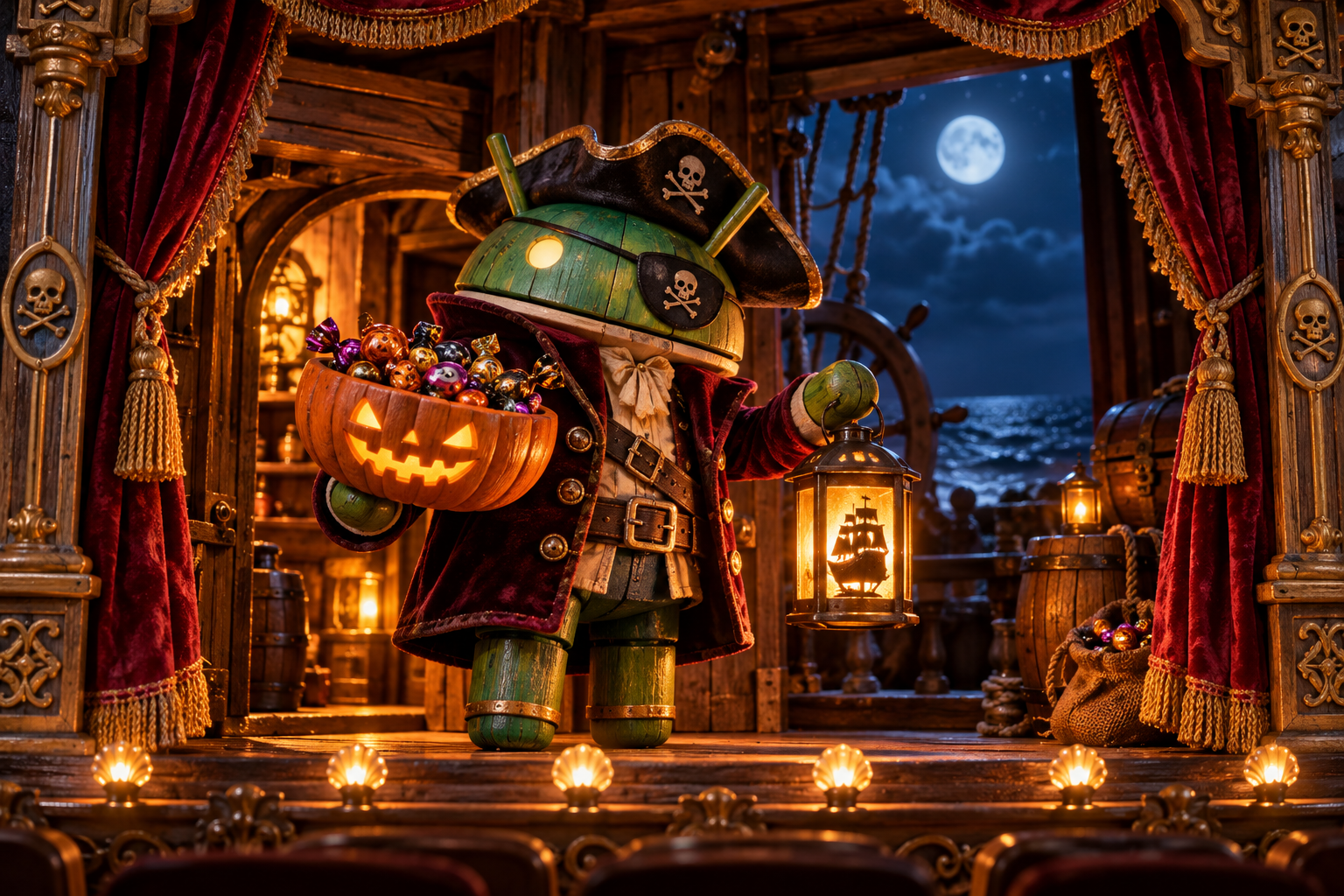 DroidPirate Wooden Candy Theater — Candy Welcome