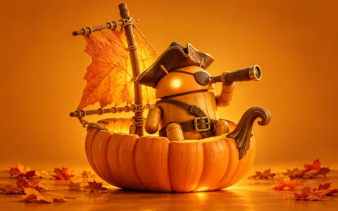 DroidPirate Wooden Pumpkin Boat — Amber Pumpkin