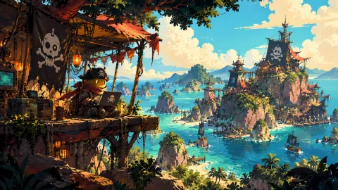 DroidPirate Workshop Overlooking the Isles Wallpaper #1583
