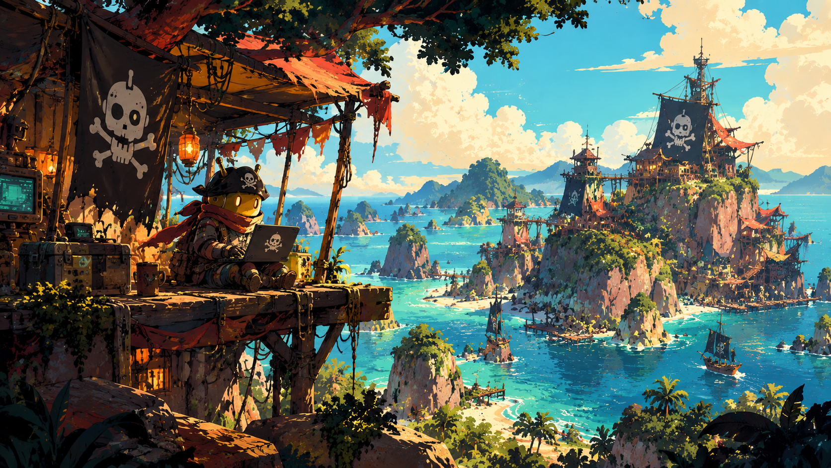DroidPirate Workshop Overlooking the Isles