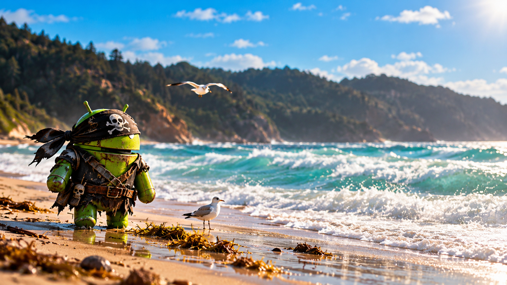 DroidPirate’s Voyage by the Sea