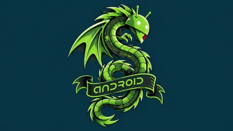 Neon Android Dragon Emblem