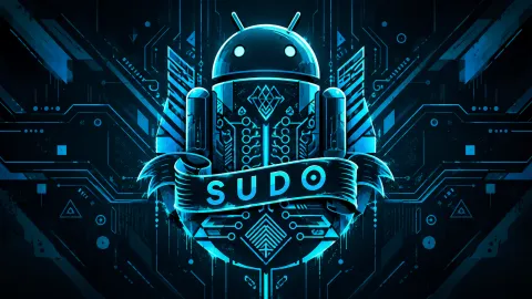 Neon Cyberpunk Android SUDO Emblem