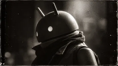 Noir Android in a Vintage Film Portrait Wallpaper #1610