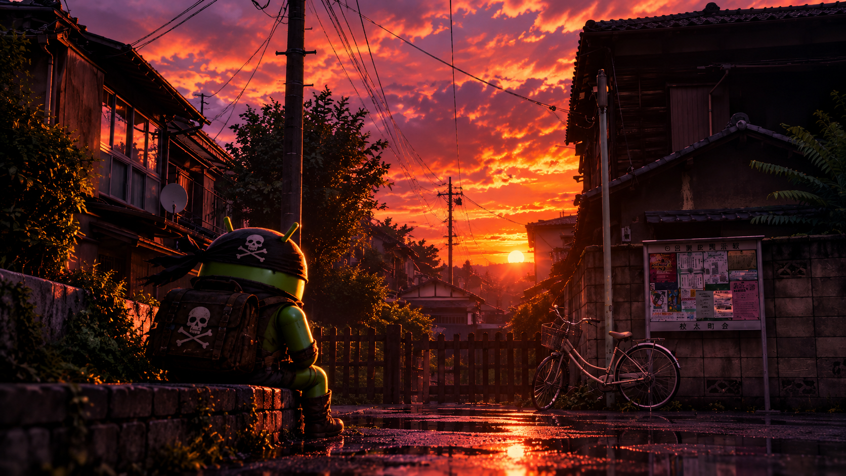 Pirate Android at Sunset Alley